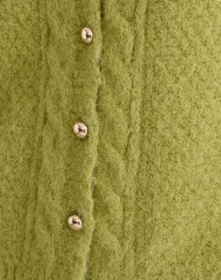 Aceso Cardigan in Bright Chartreuse