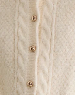 Aceso Cardigan in Brush Knit Ivory