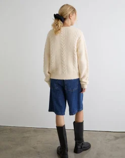 Aceso Cardigan in Brush Knit Ivory