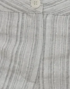 Ada Micro Short in Ivory Grey Stripe