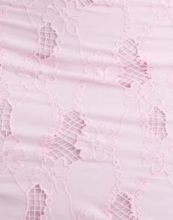 Aguna Mini Skirt in Broderie Baby Pink