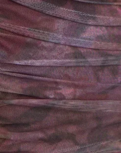 Aifee Long Sleeve Top in Mesh Blurry Floral Burgundy