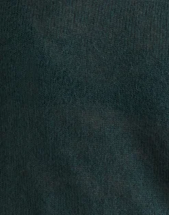 Aika Long Sleeve Top in Sheer Knit Dark Green