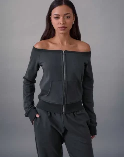 Airazo Bardot Sweater in Beluga Grey