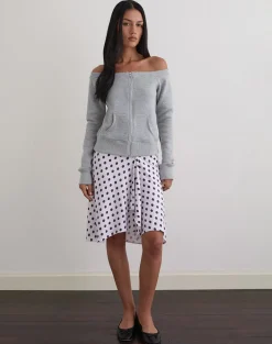 Airazo Bardot Sweater in Grey Marl