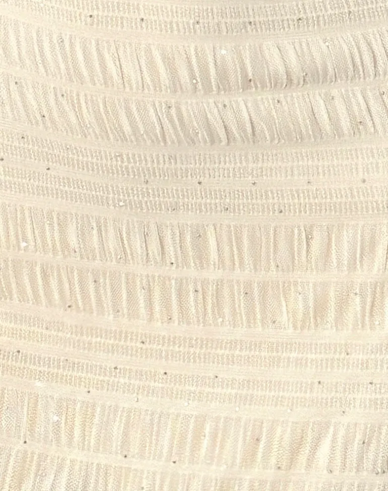 Akaira Mini Dress in Sequin Mesh Ivory