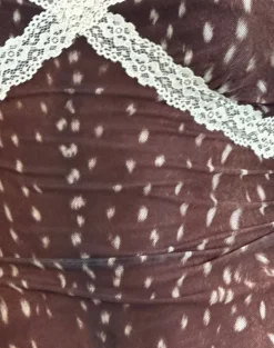 Alcesta Cami Top in Mesh Deer Print Brown