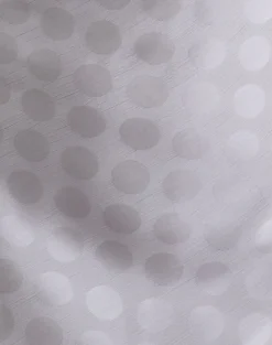 Alenya Maxi Dress in Chiffon Monochrome Silver Grey Polka