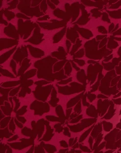 Alfreda Maxi Skirt in Flocked Mesh Flower Cherry