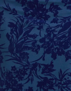 Alfreda Maxi Skirt in Midnight Leaf Flock Navy