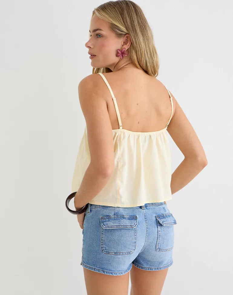 Aliha Cami Top in Poplin Buttermilk