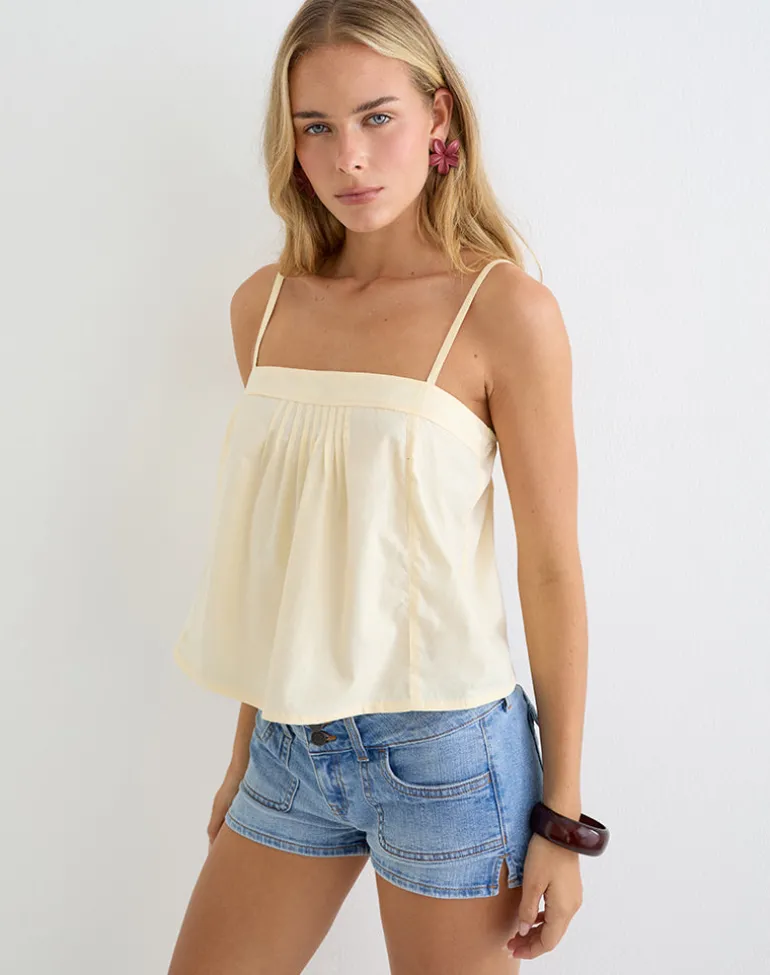 Aliha Cami Top in Poplin Buttermilk