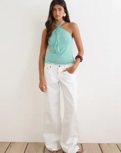 Aliraga Top in Mesh Aqua