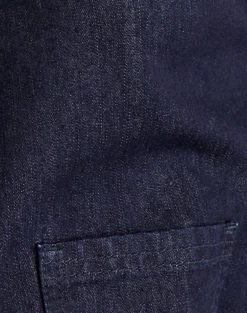 Alnira Pea Coat Top in Chambray Indigo