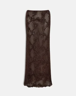 Alphia Maxi Skirt in Dark Brown