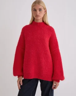 Amato Oversized Jumper in Red