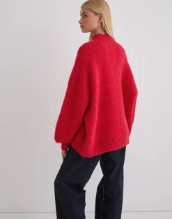 Amato Oversized Jumper in Red