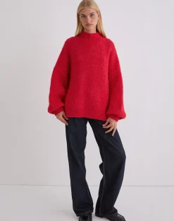 Amato Oversized Jumper in Red
