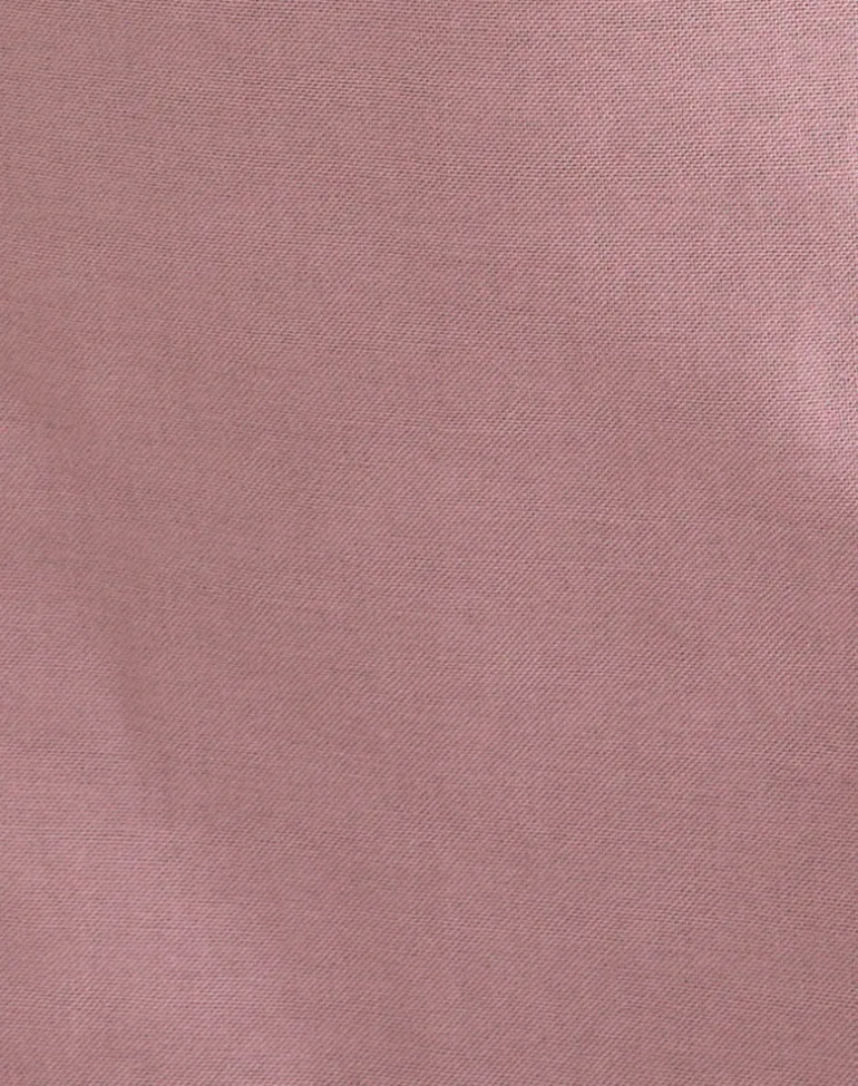Ambra Scoop Mini Dress in Linen Dusty Rose
