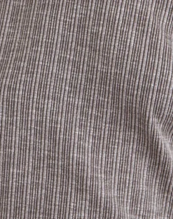 Amelita Mini Dress in Rib Knit Brown Grey