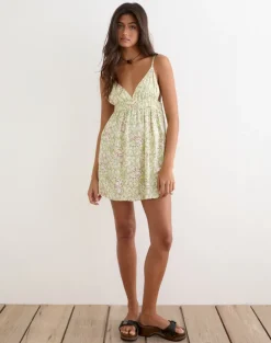 Amibeth Mini Dress in Blooming Lily Green