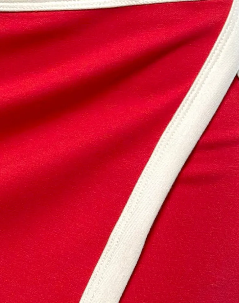 Andeci Sport Skort in Red with White Binding