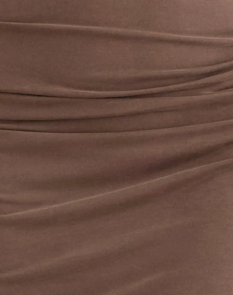 Anezka Midi Dress in Bitter Chocolate