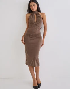 Anezka Midi Dress in Bitter Chocolate