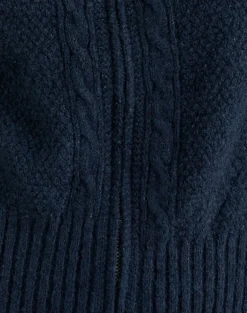Anitra Cardigan in Cable Knit Navy