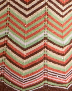 Anona Halter Top in Green Multi Stripe