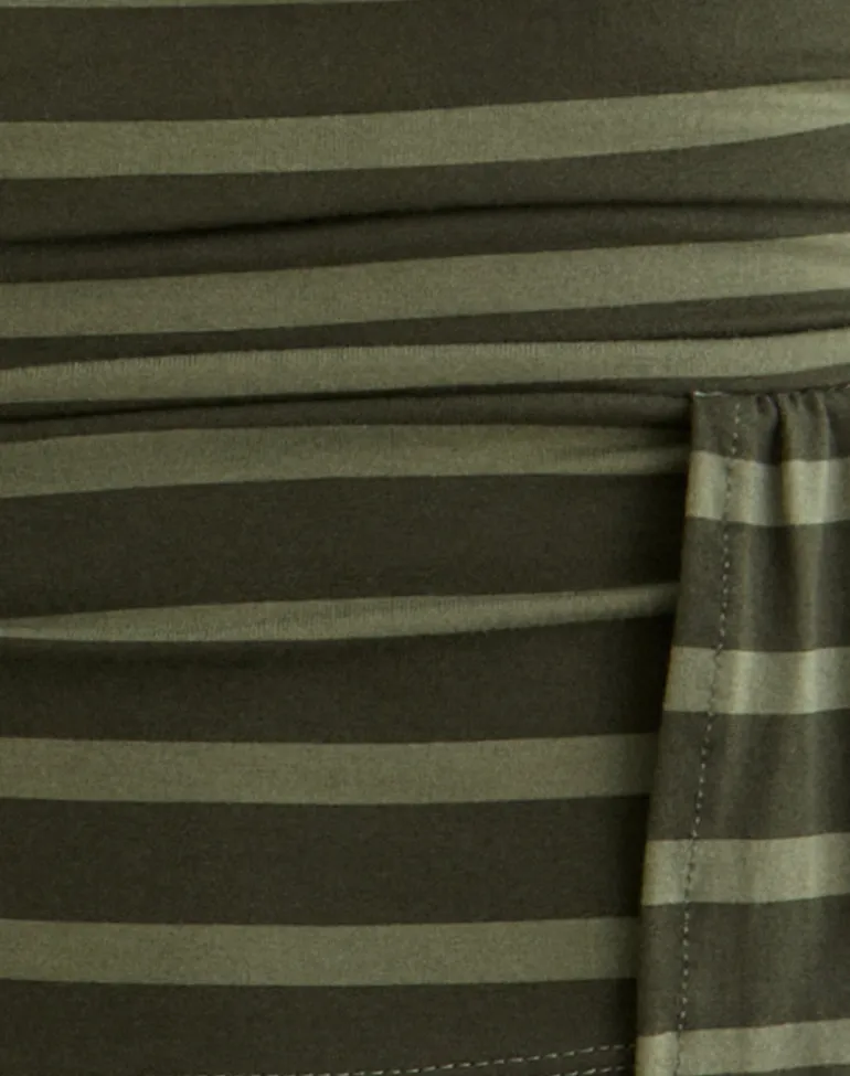 Aprilla Top in Wide Stripe Green