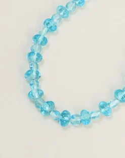 Aqua Blue Faceted Necklace