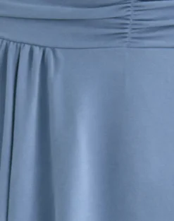 Arah Mini Skirt in Cupro Dusty Blue