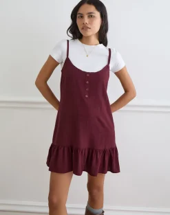 Arige Mini Dress in Maroon
