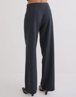Arisyo Wide Leg Trouser in Tailoring Grey Blue