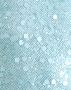 Arlela Top in Net Sequin Blue with Beaded Hem