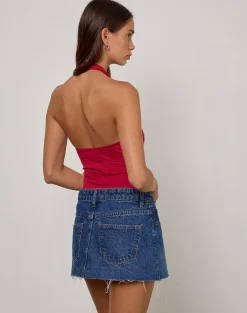 Arlet Plunge Bodysuit in Adrenaline Red