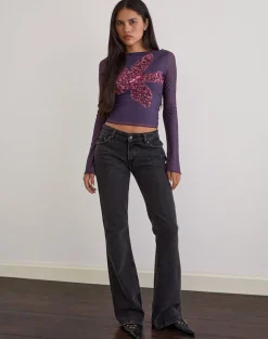 Armali Long Sleeve Top in Vibrant Orchid Purple