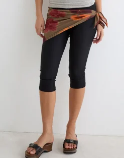 Arpi Square Scarf in Chiffon Petals Script Olive