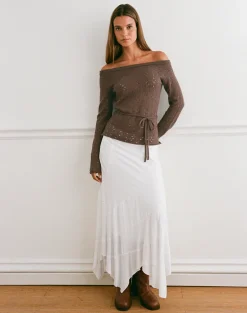 Arutala Long Sleeve Top in Knit Brown