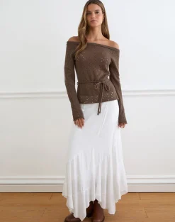 Arutala Long Sleeve Top in Knit Brown
