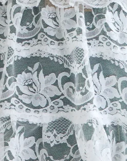 Asa Wrap Belt Skirt in Lace White