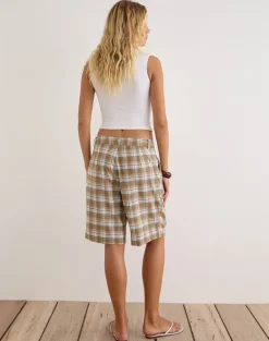 Ashara Short in Tailoring Check Brown