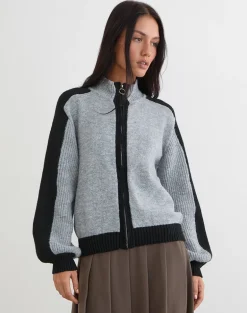 Asrar Jumper in Knit Grey and Black