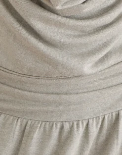 Astara Mini Dress in Shimmer Knit Light Grey