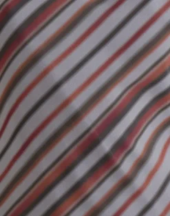 Astina Halterneck Top in Chiffon Grey and Maroon Diagonal Stripe