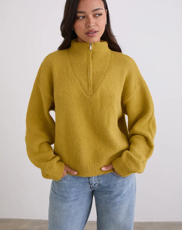 Atine Jumper in Ochre Mustard