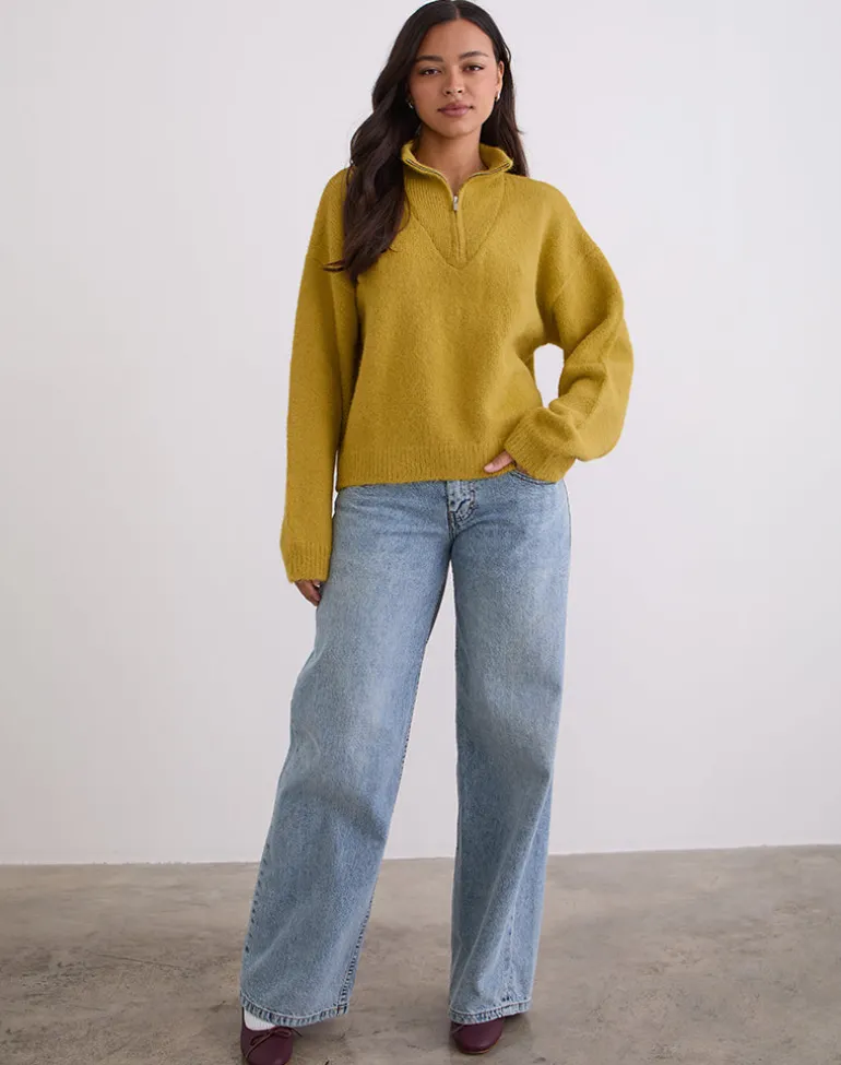 Atine Jumper in Ochre Mustard