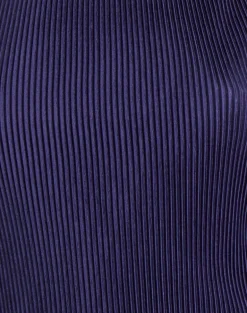 Atsila High Neck Sleeveless Top in Plisse Navy