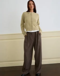 Audrina Cardigan in Fluffy Knit Sage